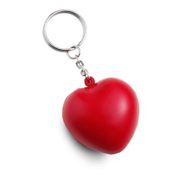 Nyckelring med stressboll - Hjärta  
