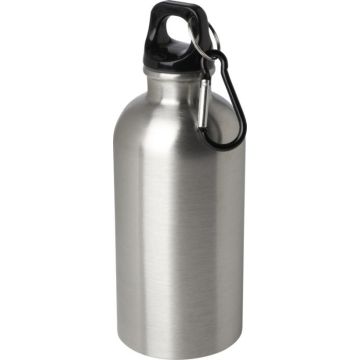 Vattenflaska - Karbinhake - 400 ml-Silver färg Silver 