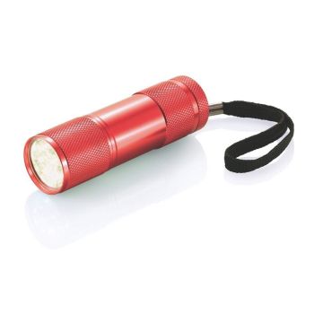 Ficklampa - Aluminium - Röd färg Röd 