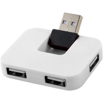 USB-hubb - Kompakt - Vit färg Vit Bullet