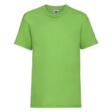 Kids Valueweight T-Lime färg Lime Fruit of the Loom