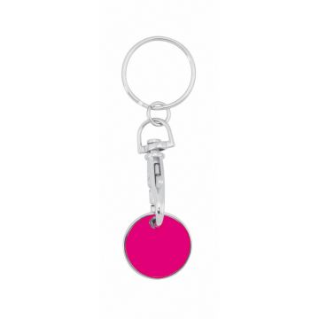 Nyckelring - Kundvagnsmynt - Rosa färg Rosa 