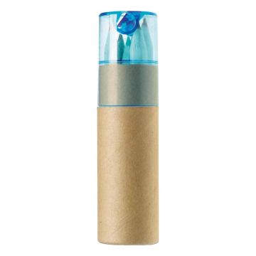 Färgpennor - Cylinder - Blå, 6 pennor färg Blå 