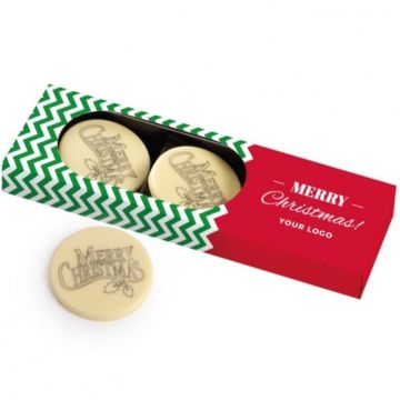 Logochoklad i julask - Vit choklad  
