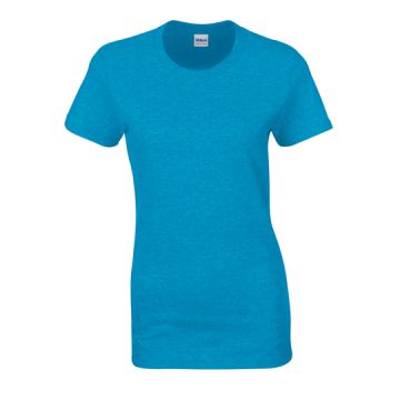 Heavy Cotton Women's T-Shirt-Heather Sapphire färg Heather Sapphire Gildan
