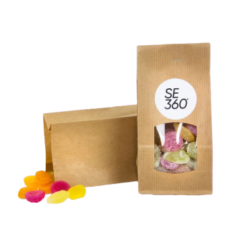 Pappåse med etikett 100g  