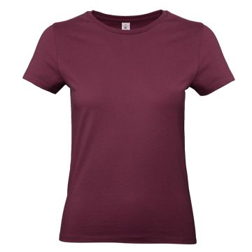 #E190 /women T-shirt-Burgundy färg Burgundy B&C